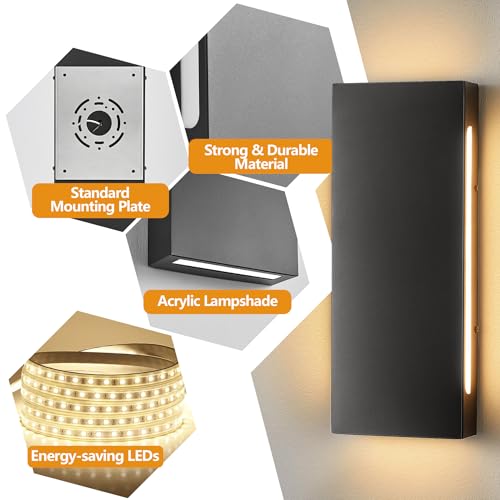 Outdoor Wall Lights (No Sensor / 16 Inches)
