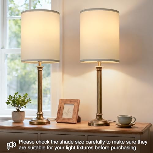 White Tall Lamp Shades Set of 2 (2 Count)