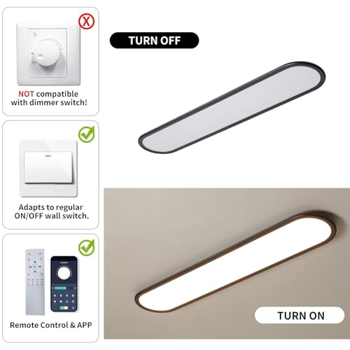 27.6 Inch Dimmable LED Linear Ceiling Light