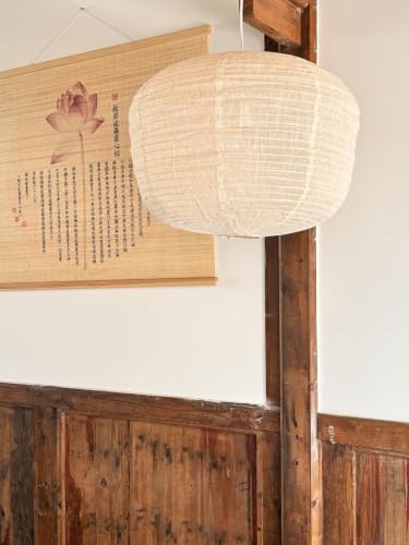 Large fabric lampshade Beige Hanging 20INCH Linen Pendant Lamp shade Can replace paper lanterns
