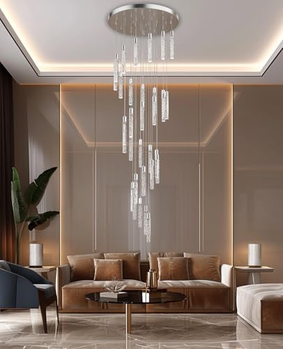 36 Light Modern LED Crystal Chandeliers for Living Room Entryway