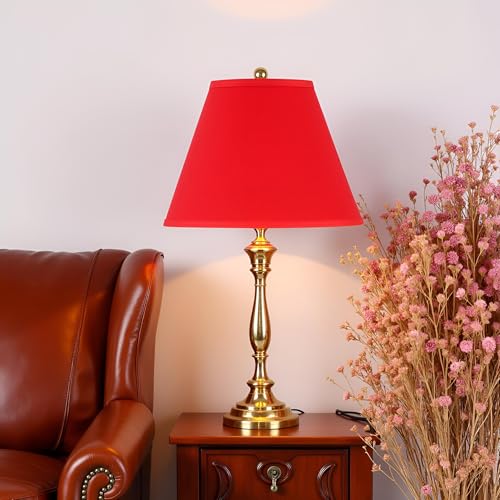 32639 Transitional Empire Shape Spider Construction Lamp in Imperial Red