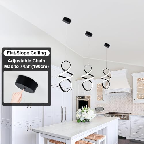 Spiral Led Pendant Light Fixture