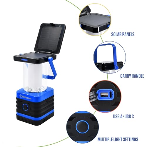 Solar Rechargeable Camping Lantern (2 Count)