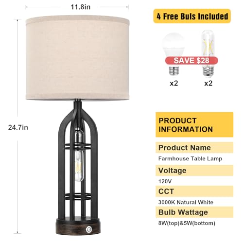 Table Lamps for Living Room (2 Count)
