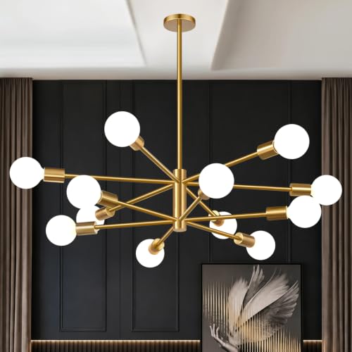 11" 52" Height Adjustable Modern Chandelier Ceiling Light Fixture
