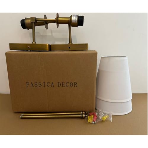 Wall Sconce Set of 2 Hardwired Vintage Antique Brass Sconce Candle Wall Light for Bedroom Living Room Vanity Farmhouse Bathroom Hallway (2 Count)