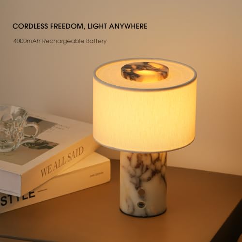 Marble Lamp Rechargeable Cordless Stone Touch Table Lamp