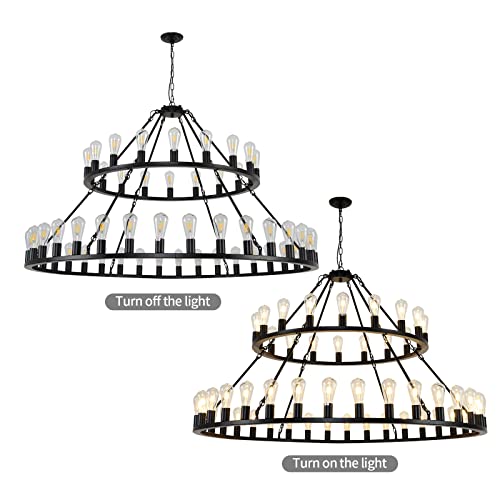 Wagon Wheel Chandelier 2 Tier 54