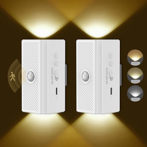 Rechargeable Motion Sensor Night Light Warm White (2 Count)