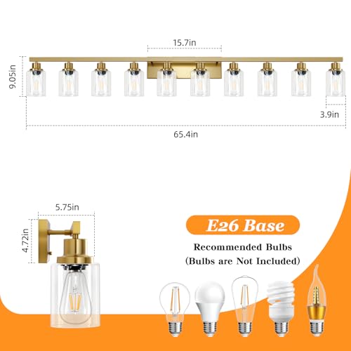 Gold Bathroom Vanity Light 10
