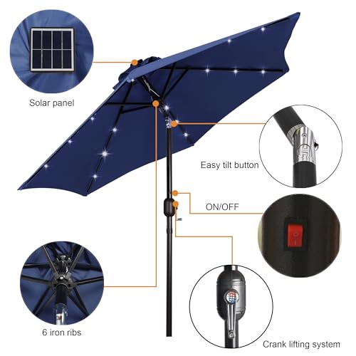 7.5 ft Solar Umbrella