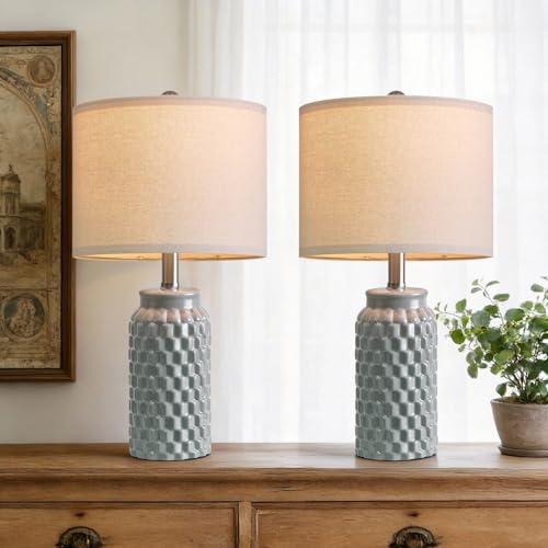 20.5" Ceramic Table Lamps Set of 2 (2 Count)