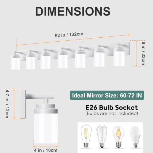 Bathroom Light Fixture White