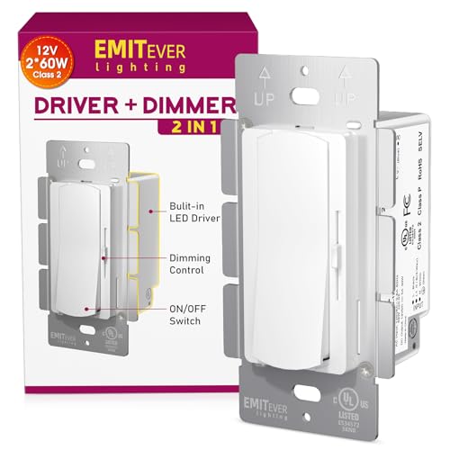 Dimmer Light Switch & 12V 120W Dimmable LED Driver 2 in UL Listed