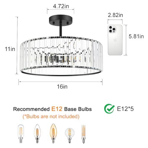 Modern Crystal Ceiling Light Fixture