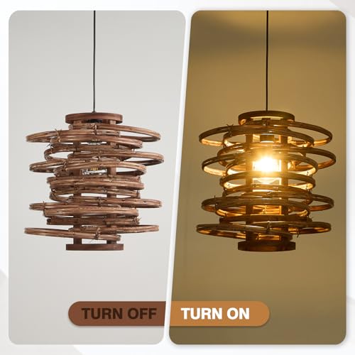 Natural Rattan Pendant Light Hand