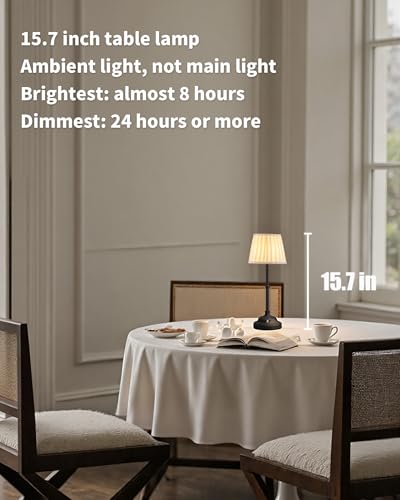 Black Cordless Portable LED Table Lamp