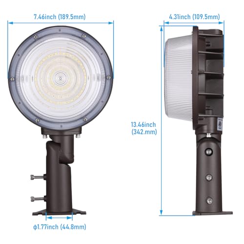 3CCT LED Barn Light Dusk to Dawn Area Lights Aluminum Bronze
