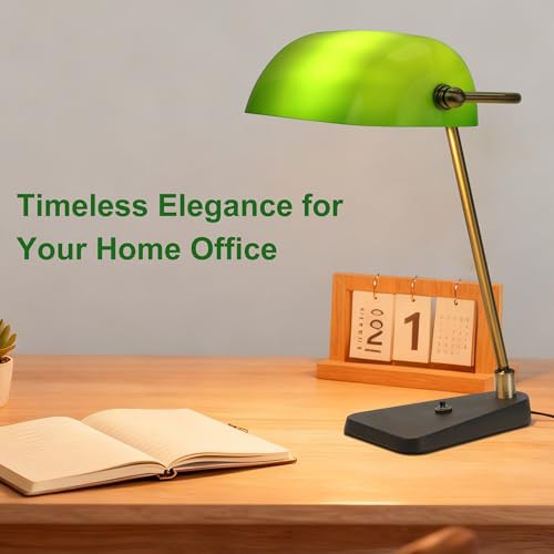 Green Bankers Desk Lamp