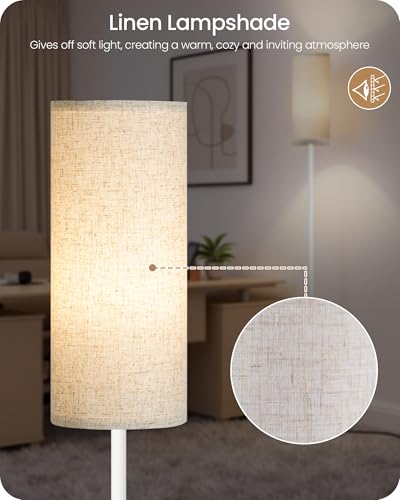 Dimmable Floor Lamps for Living Room with Remote and Foot Switch