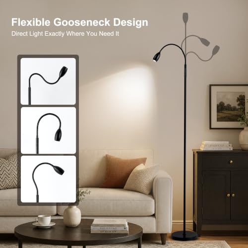 72" Reading Floor Lamp (Black)