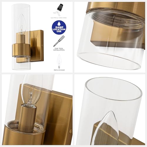 Brass Indoor Wall Sconces Set of Two