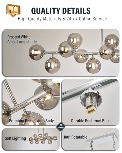 55 Inch Long Chandeliers for Dining Room Kitchen Island