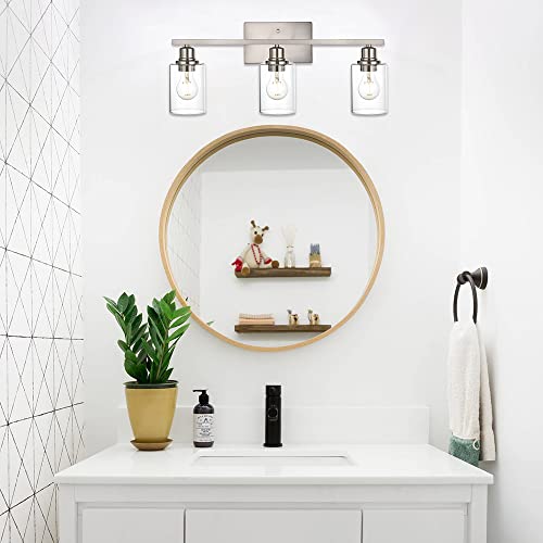 Metal Brushed Nickel 3 Lights Wall Light