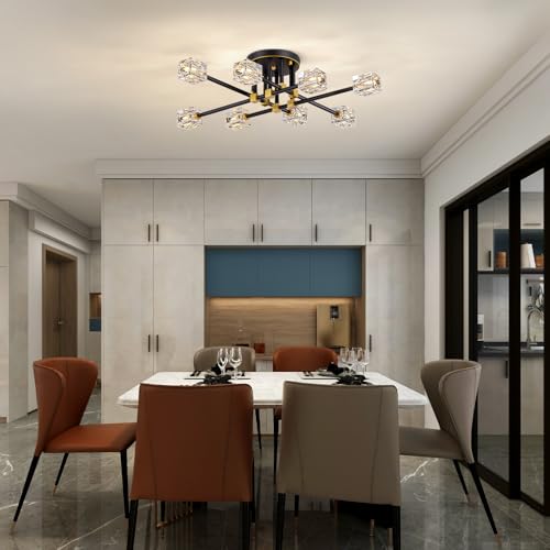 Modern Sputnik Ceiling Light Fixture with 8 Light