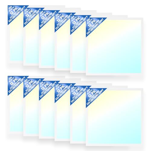 LED Flat Panel Light LED Drop Ceiling Light Fixture (12 Count)