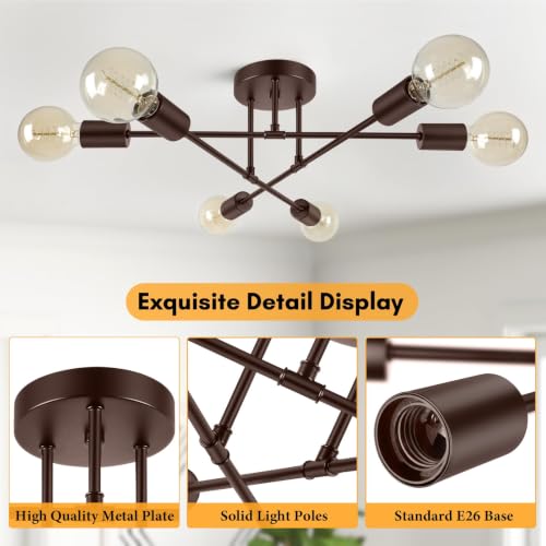 Modern Sputnik Chandelier Ceiling Light Fixture 6