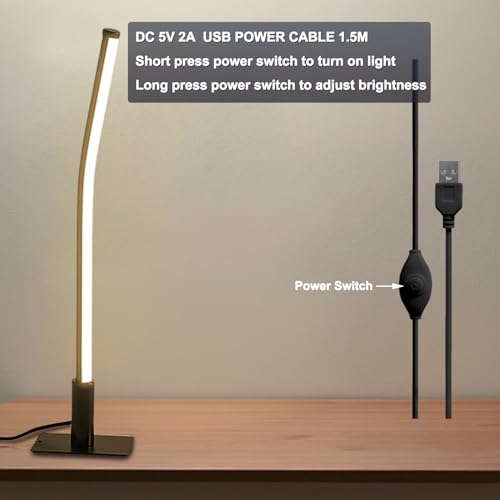 Slim Metal Table Lamp Bedside Lamp Set of 2 (2 Count)