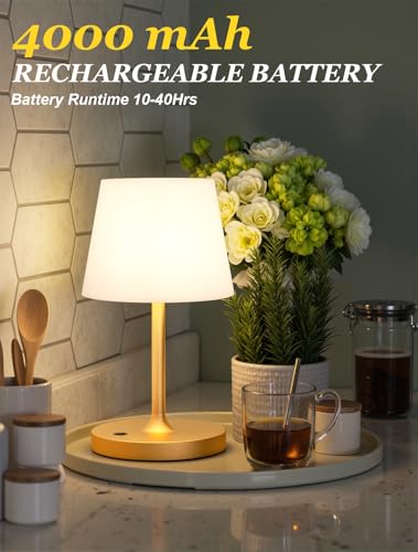 Gold Cordless Shower Lamp Waterproof
