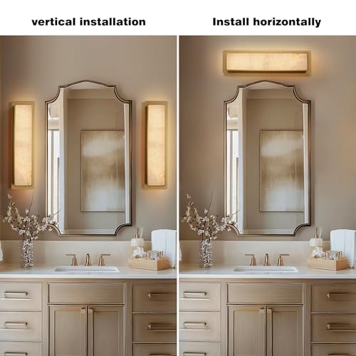 19.7" Alabaster Wall Sconce