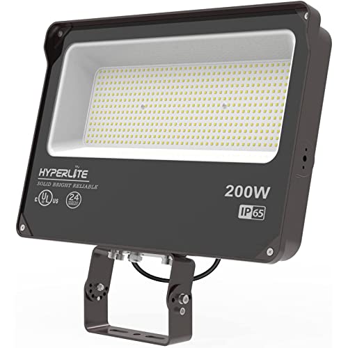 LED Flood Light 200W 24000LM 5000K Daylight IP65 Waterproof Outdoor Floodlights UL Certified for Court Garden Warehouse