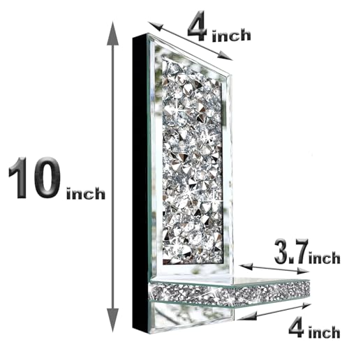 Set of 2 Crystal Crush Diamond Candle Sconces (2 Count)