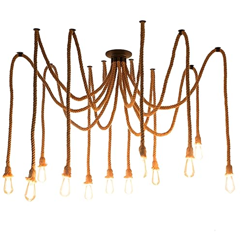 E27 Hemp Rope Pendant Light