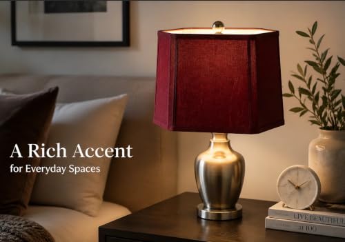 2 Pack Burgundy Lamp Shades