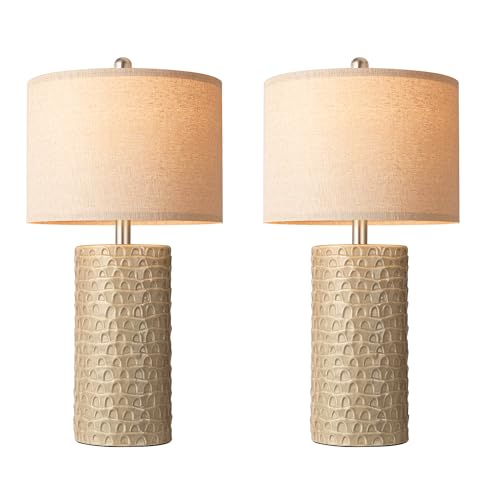 23" Modern Ceramic Table Lamp Set of 2 (2 Count)