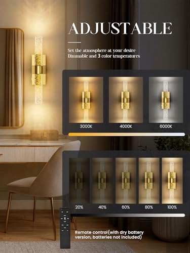 10000mAh Battery Operated Wall Sconces Set of 2 (2 Count)