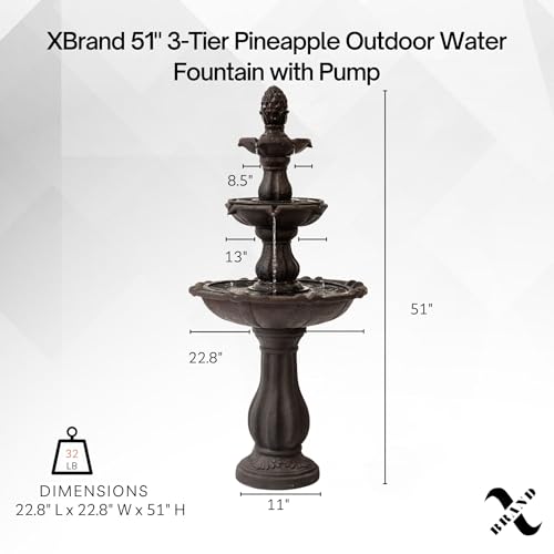 3 Tier Freestanding Waterfall Fountain w