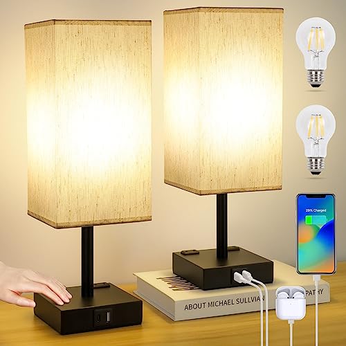 Bedside Table Lamps Set of 2 (2 Count)