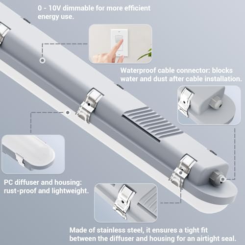 8FT LED Vapor Tight Light 120 (2 Count)
