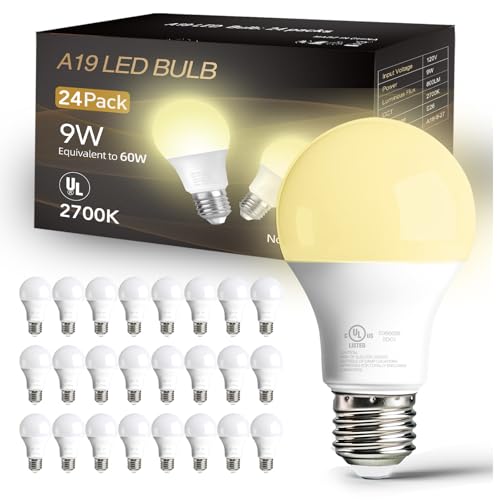24 Pack LED Light Bulbs Soft White 2700K (24 Count)