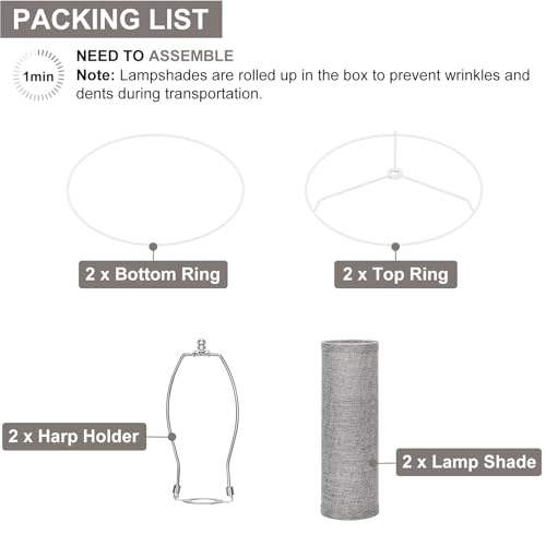 Tall Drum Lamp Shades Set of 2 (2 Count)