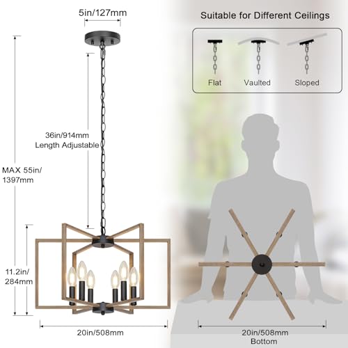 6 Light Farmhouse Chandelier