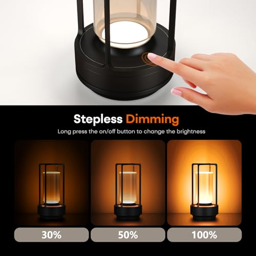 Rechargeable Cordless Small Metal Table Lamp