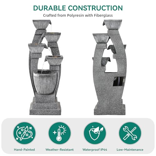 40.5" Outdoor Fountain LED 4