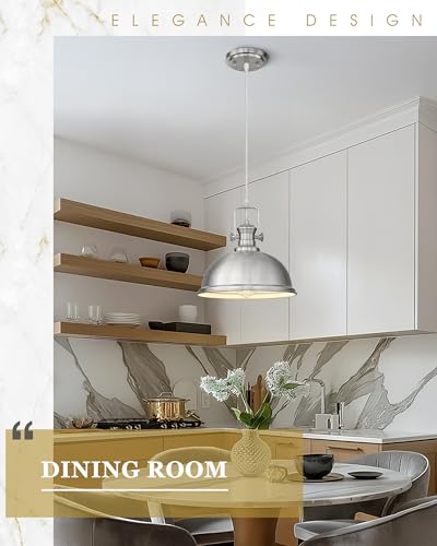 11.5" Brushed Nickel Pendant Light for Kitchen Island